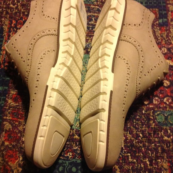 Cole Haan Men\'s ZeroGrand Beige Nubuck Leather Wingtip Oxfords-11.5M- New in Box main image 9